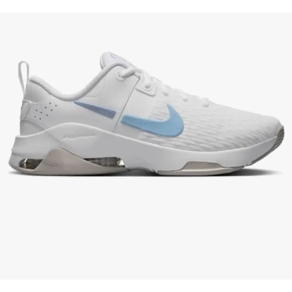 Nike Women's Zoom Bella 6 trainer in white and light armoury blue NIB 8